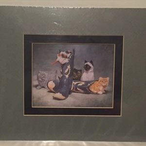 Vintage 8x10 Puss n Boots Matted Print